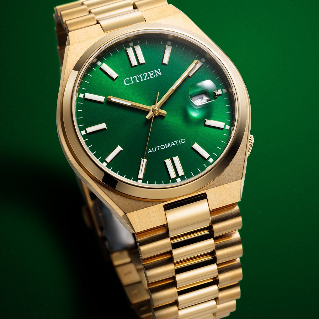 Citizen Tsuyosa Men Automatic Green Dial Analog Stainless Steel Watch NJ0152-51X