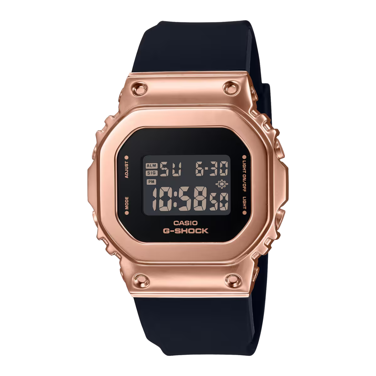 G-Shock GM-S5600PG-1DR Rose Gold Digital Dial Black Resin Strap Women's Watch G1070