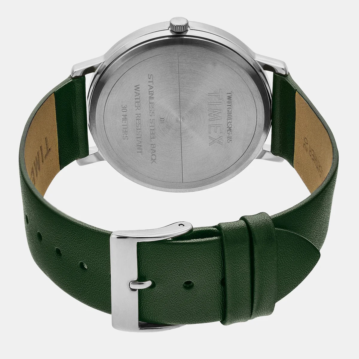 Timex Classics Quartz Silver Dial Analog Leather Men 's Watch TW0TG8013