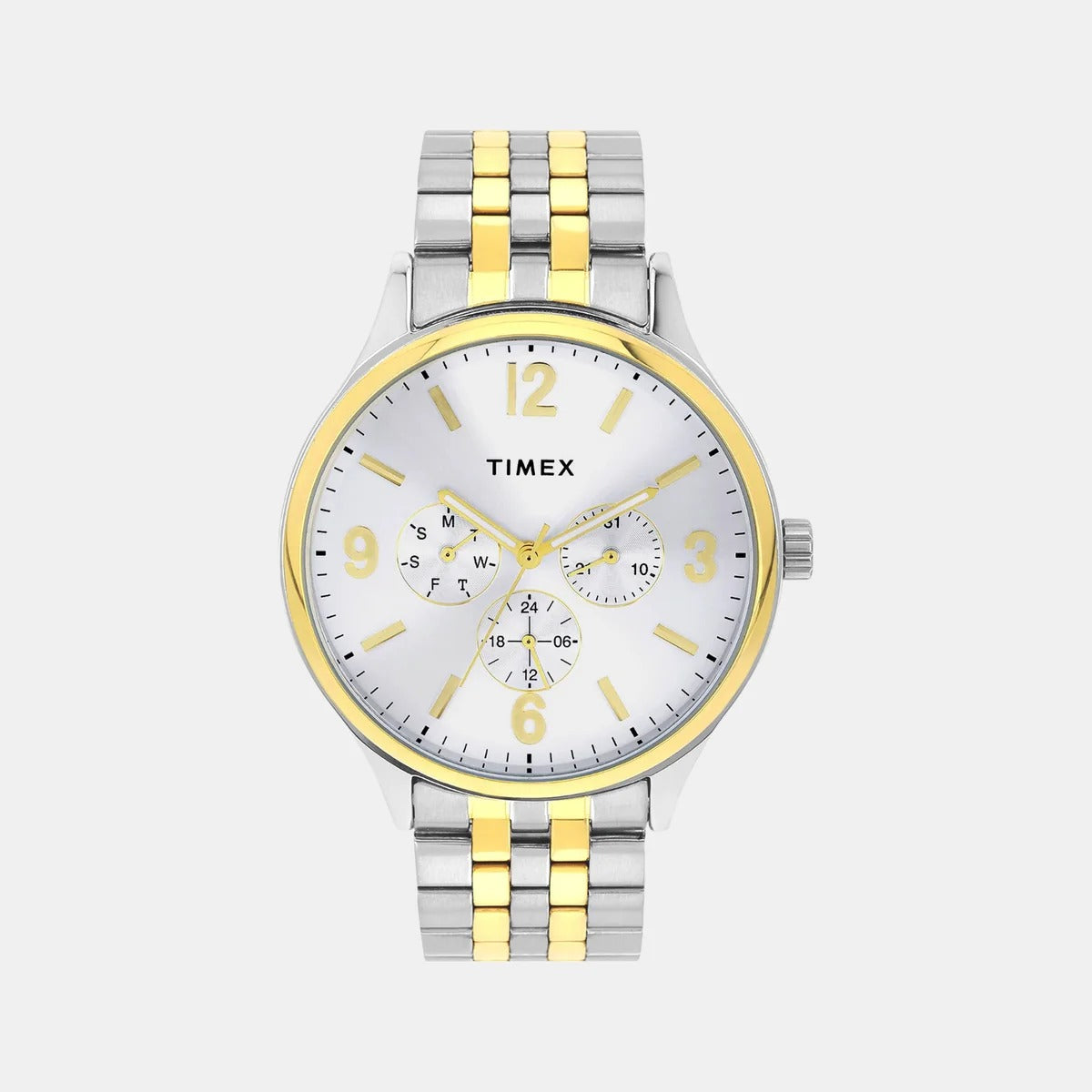 Timex Fashion Quartz Silver Dial Multi-Function Stainless Steel Men's Watch TWEG18441