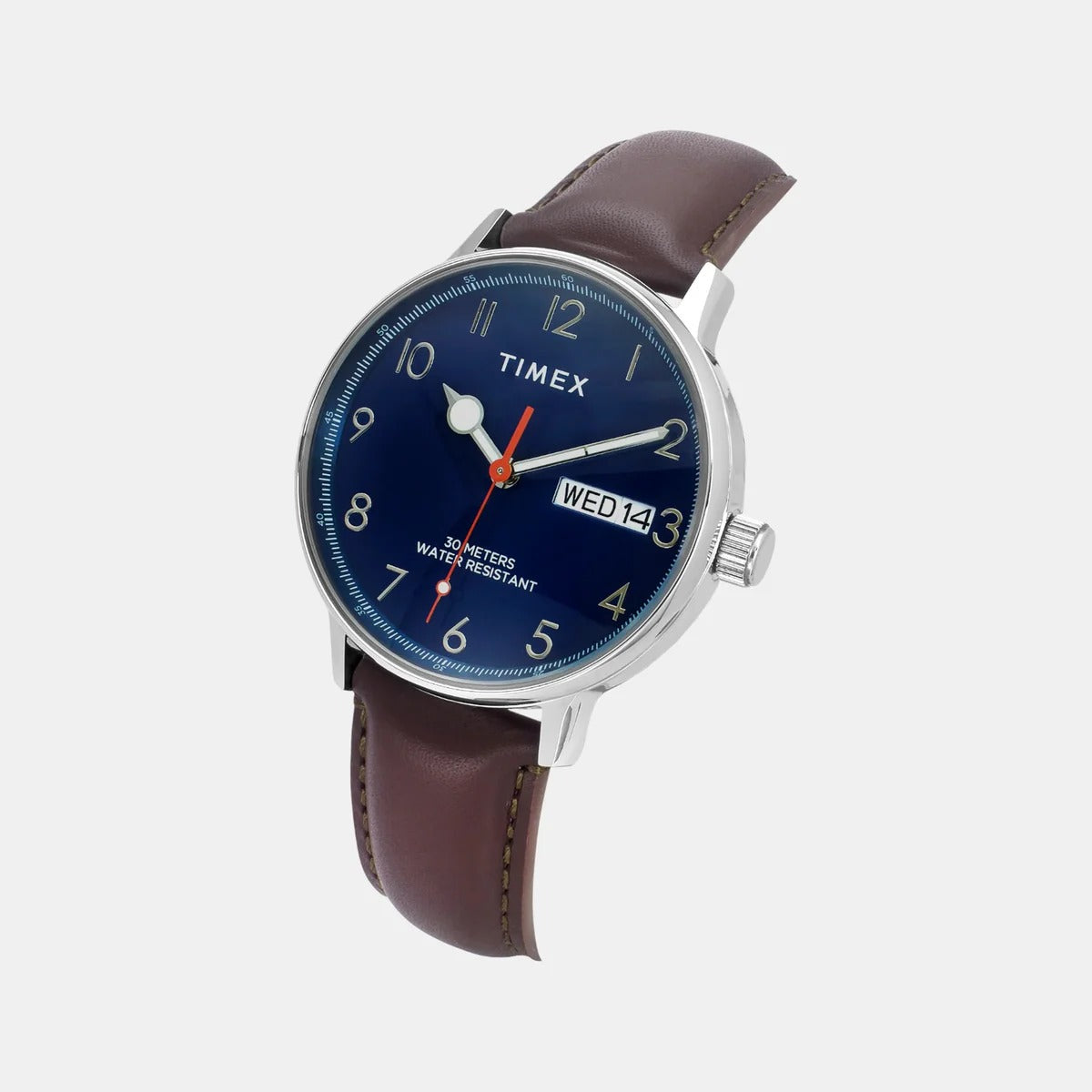 Timex Fashion Quartz Blue Dial Analog Leather Men's Watch TWEG25400