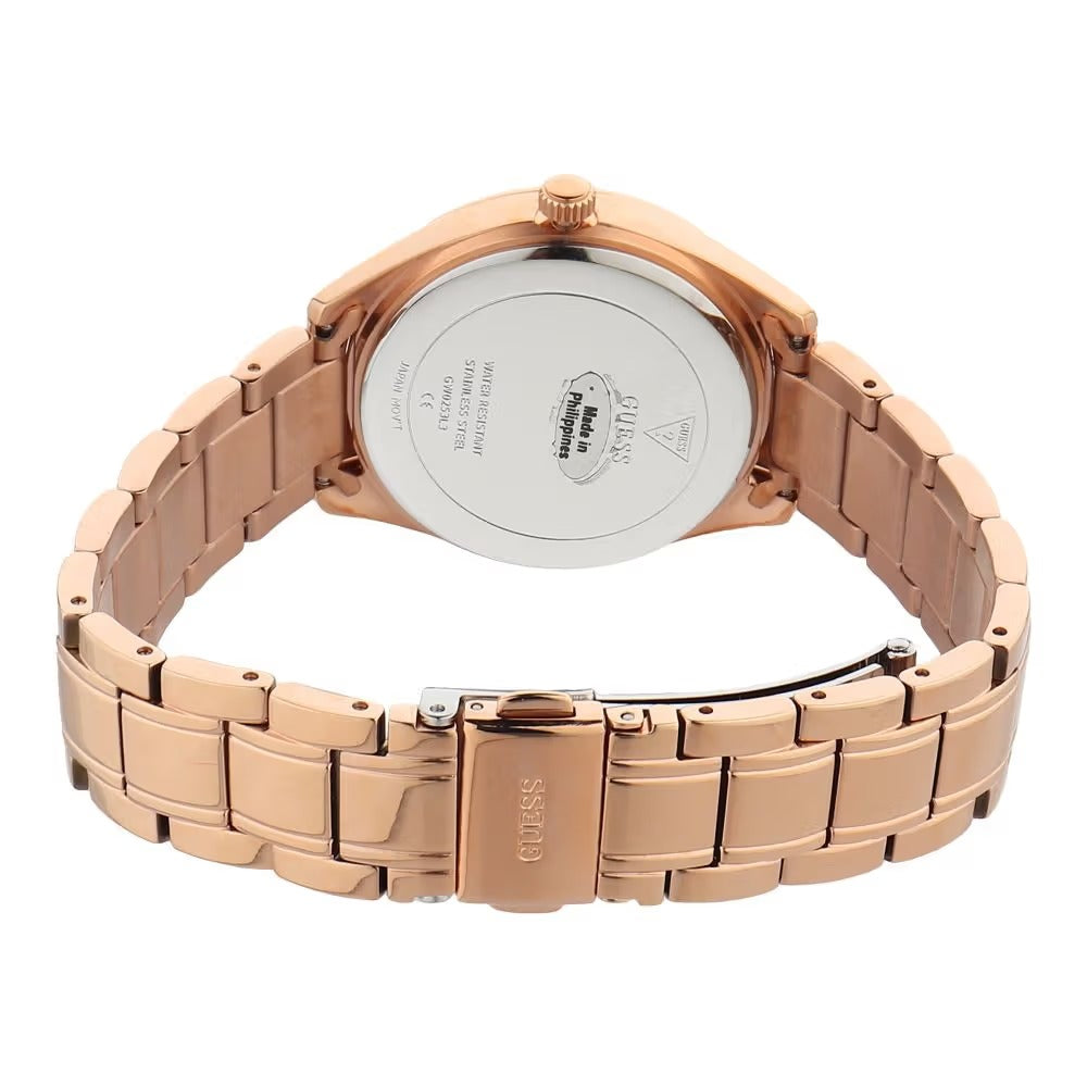GUESS Clear Cut Rose Gold Dial Women Watch GW0253L3