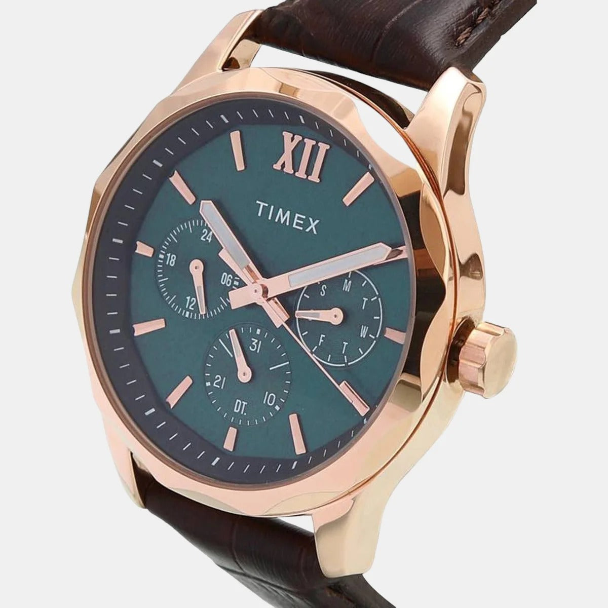 Timex Empera Quartz Blue Dial Multi-Function Leather Men's Watch TW0TG7601