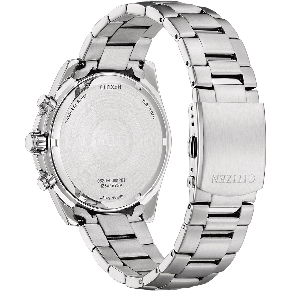 Citizen Men Quartz Black Dial Chronograph Stainless Steel Watch AN8230-59E