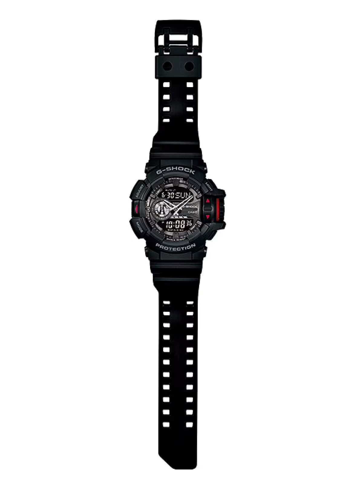 G-SHOCK Black-Red Dial Black Resin Strap Analog-Digital Men's Watch- GA-400-1BDR - G566