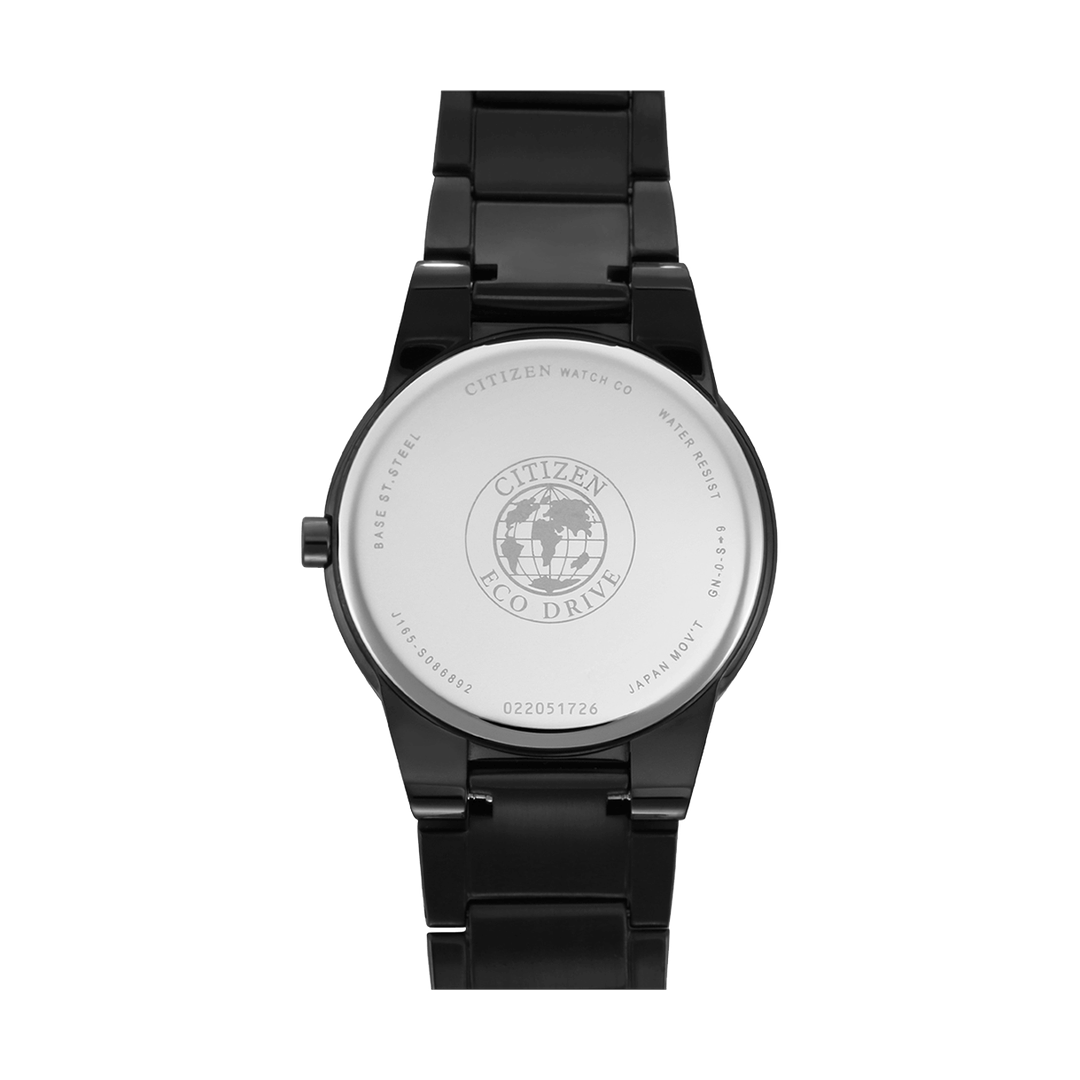 Citizen Axiom Men Eco-Drive Black Dial Analog Stainless Steel Watch AU1065-58E