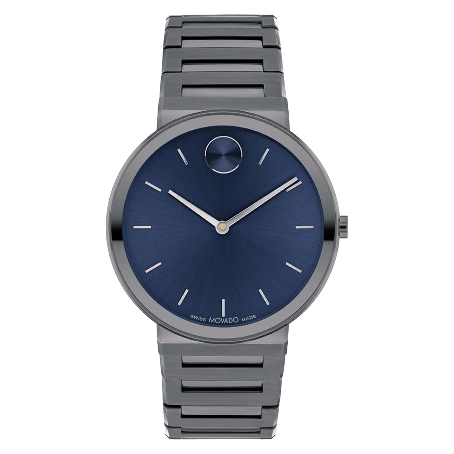 Bold Men Quartz Blue Dial Analog Stainless Steel Watch 3601076
