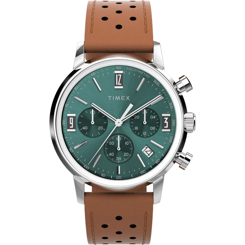 Timex Marlin Green Dial Chronograph Tachymeter Men's Watch TW2W10100UJ