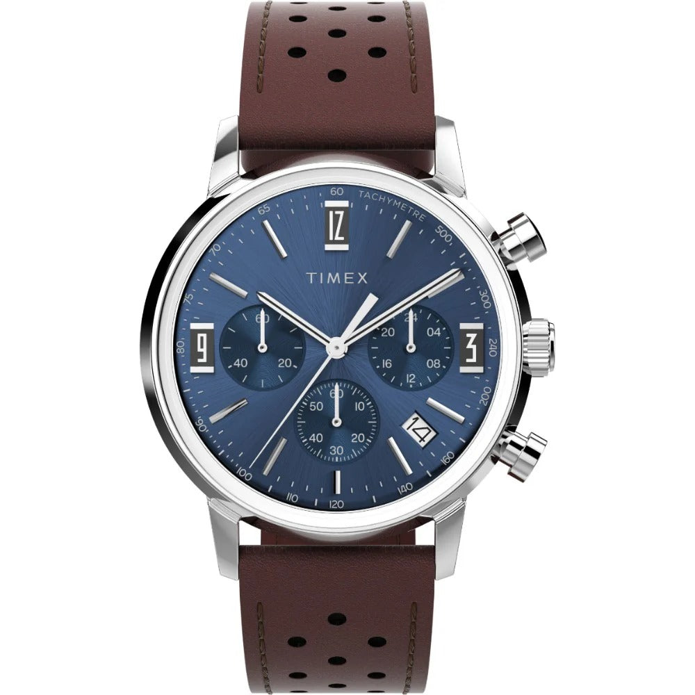 Timex Marlin Blue Dial Chronograph Tachymeter Men's Watch TW2W10200UJ