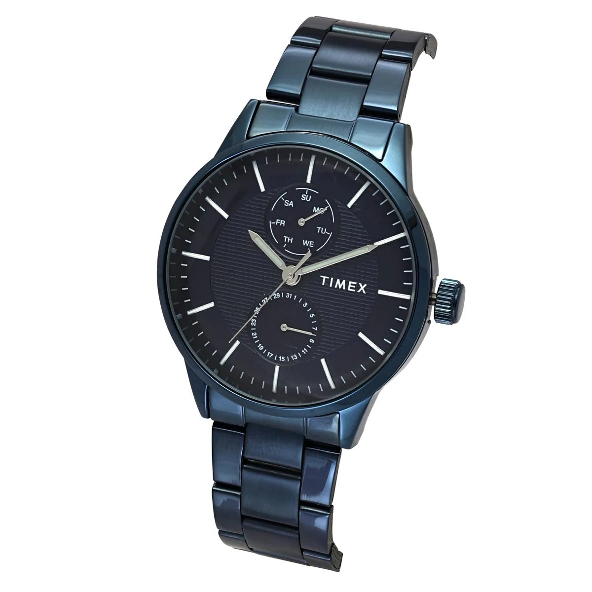 Timex Trendline Quartz Blue Dial Multi-Function Stainless Steel Men's Watch TWEG19940