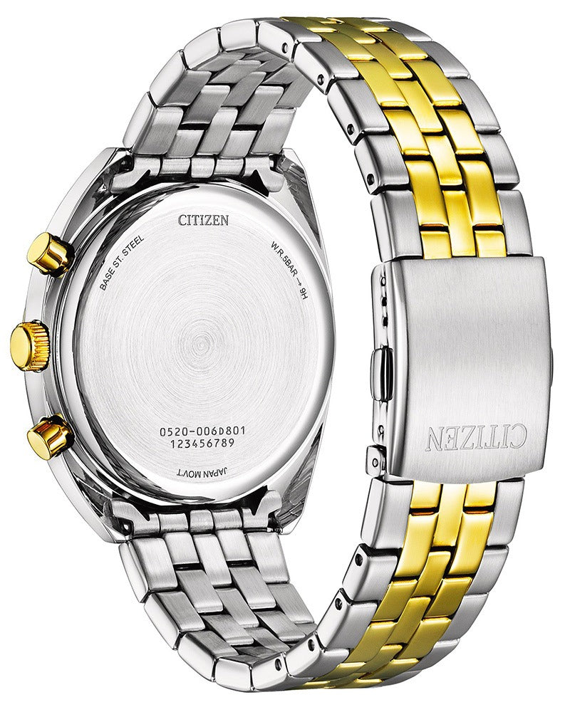 Citizen Men Quartz Black Dial Chronograph Stainless Steel Watch AN8214-55E