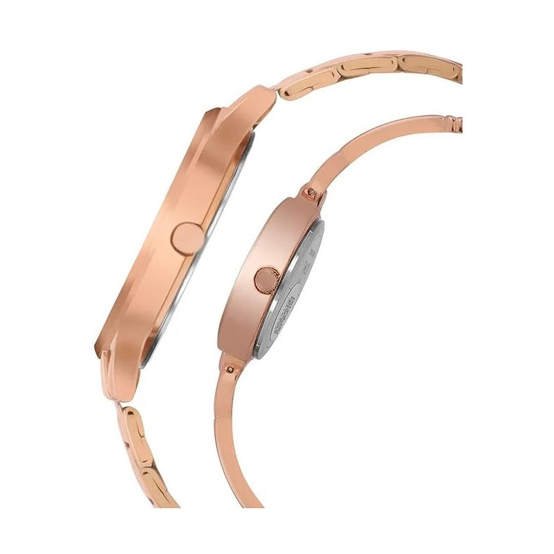 Timex Classics Pairs White Dial Round Case Day Date/3 Hands Function Watch -TW00PR263