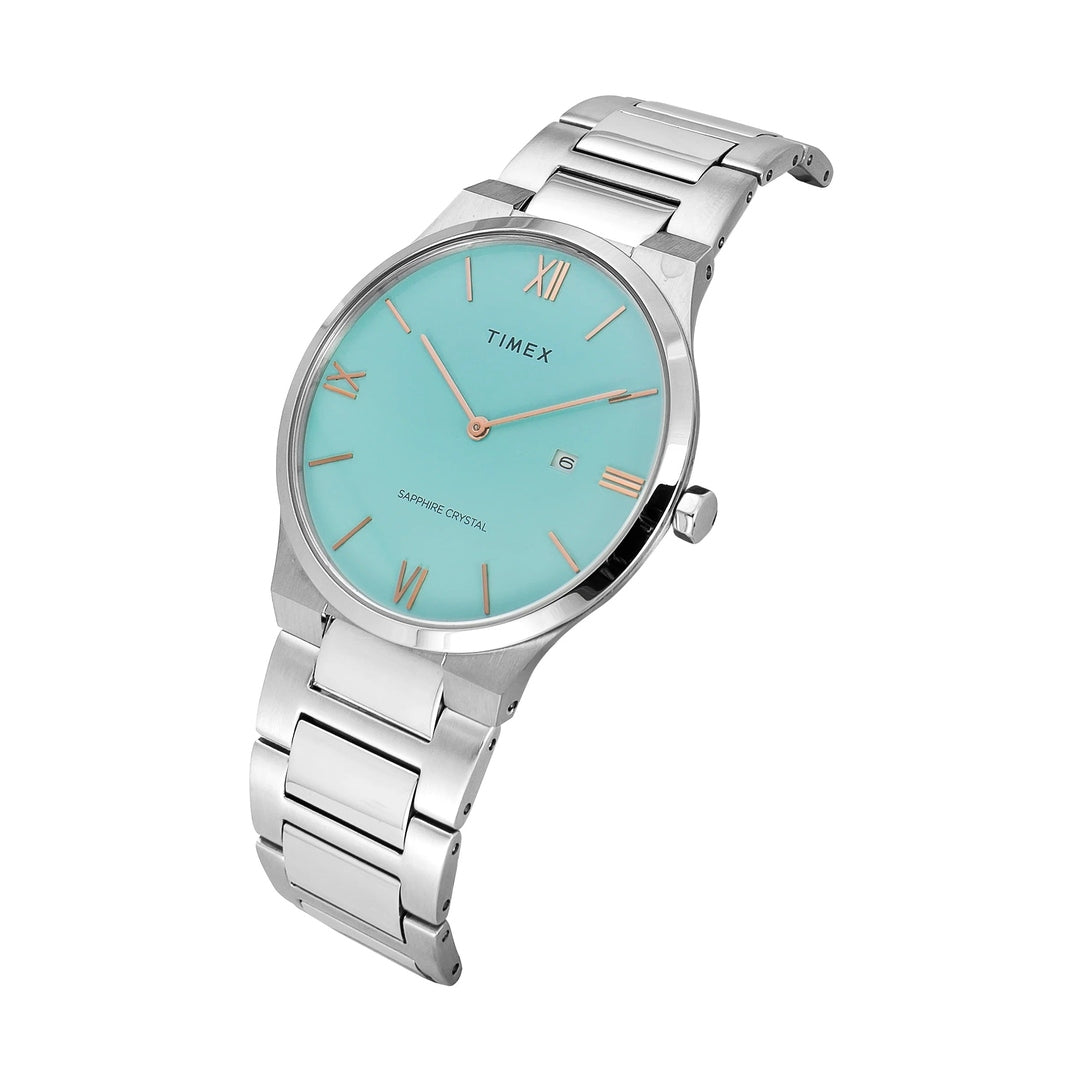 Timex Fashion Quartz Blue Dial Analog Stainless Steel Men's Watch TWEG23604