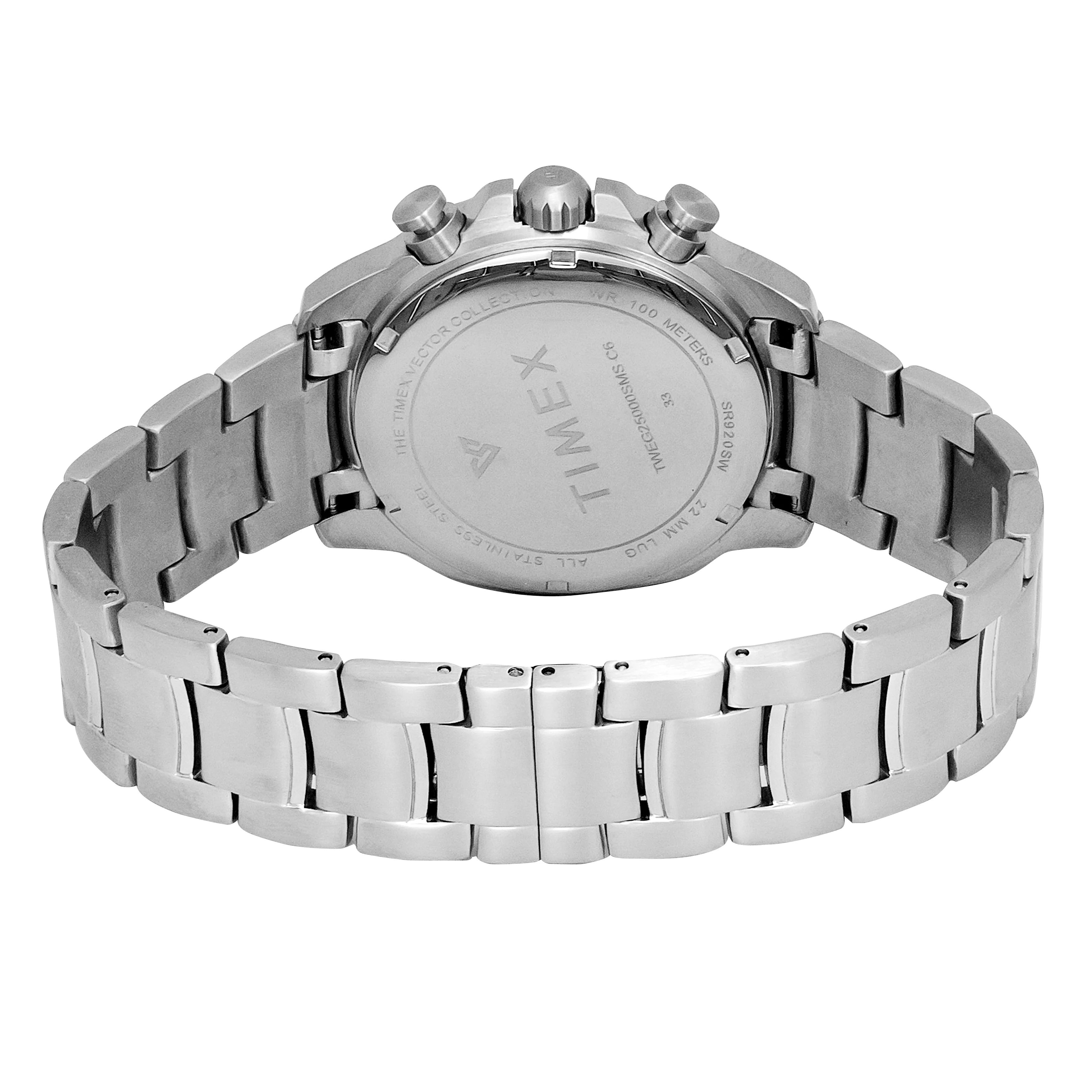 Timex E Class Quartz Black Dial Multi-Function Stainless Steel Men's Watch TWEG25000