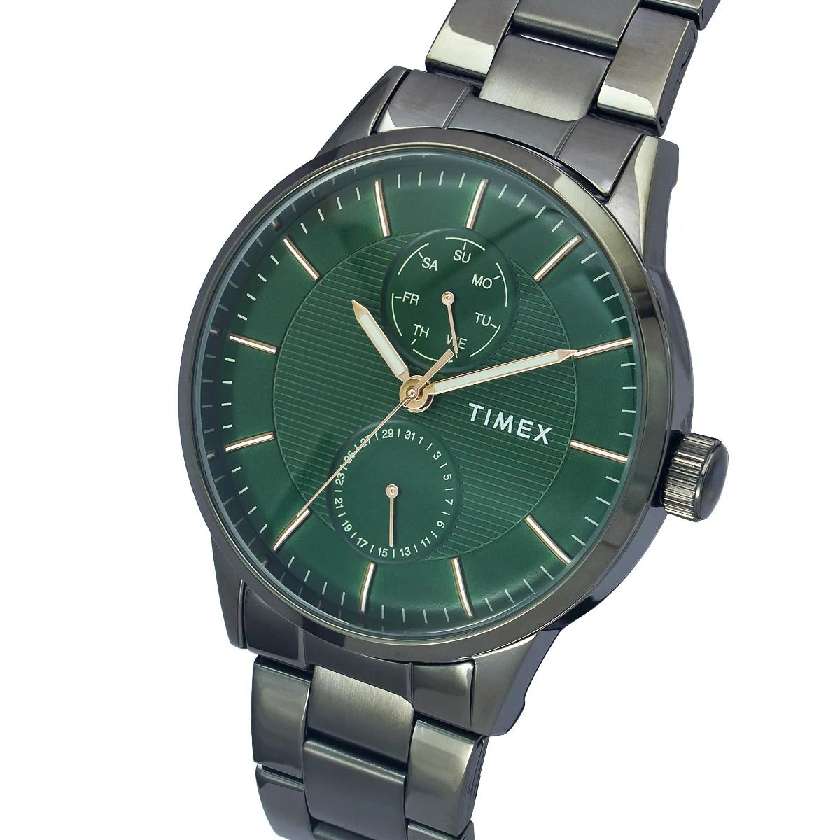 Timex Fashion Quartz Green Dial Chronograph Stainless Steel Men's Watch TWEG19905