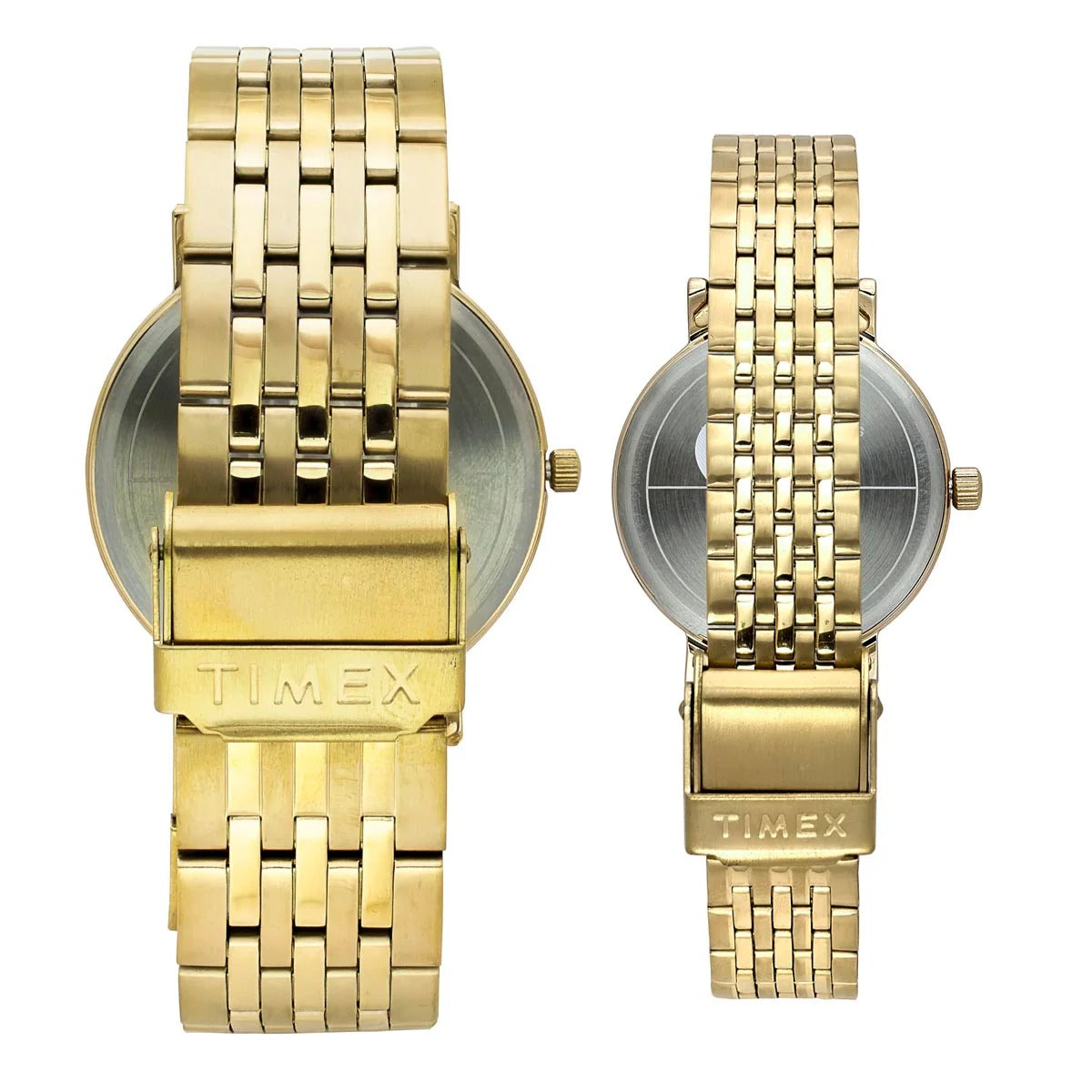 Timex Trend Fashion Quartz Green Dial Analog Stainless Steel Couple Watch TW00PR327