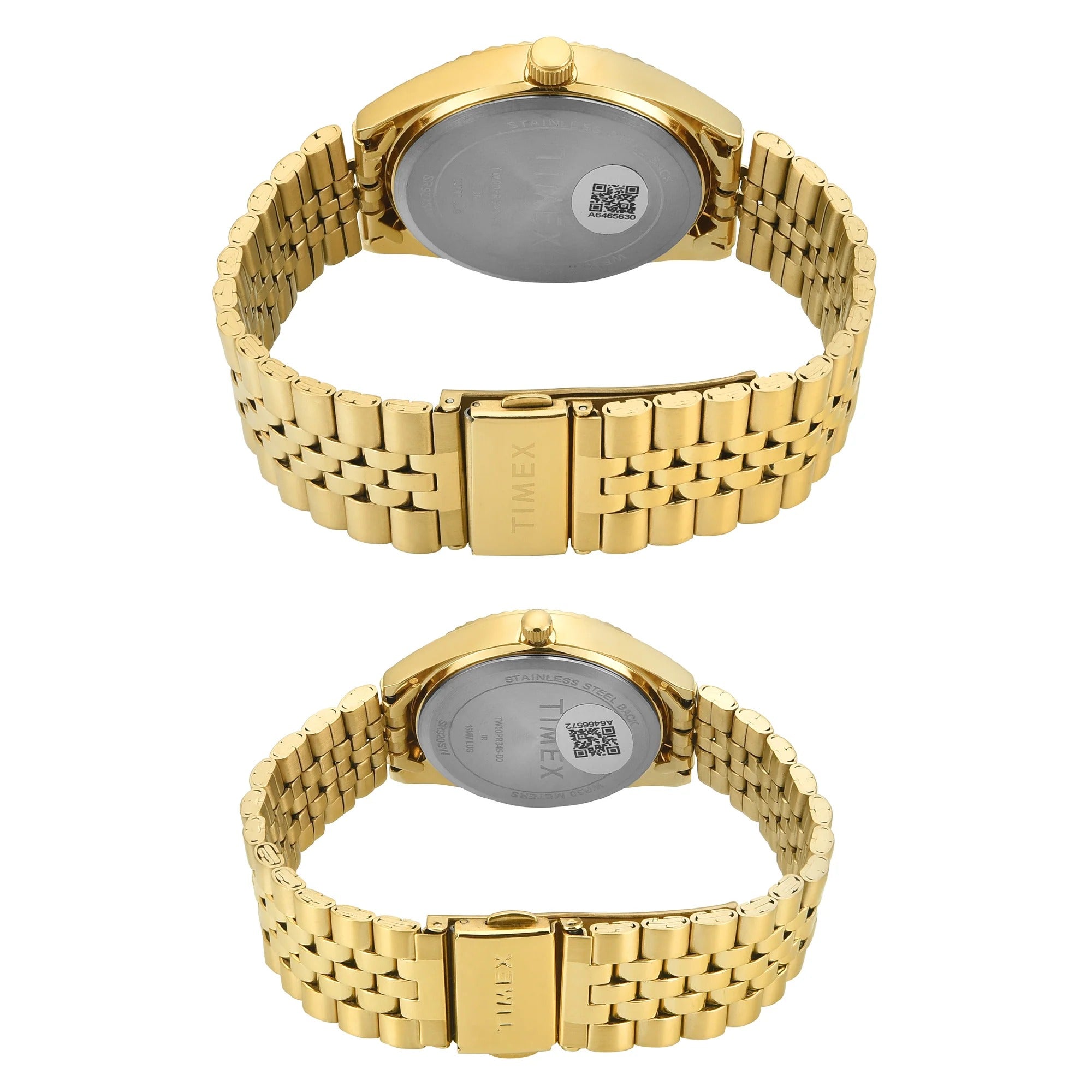 Timex Trendline Champagne Dial Analog Couple Pair Watch TW00PR345