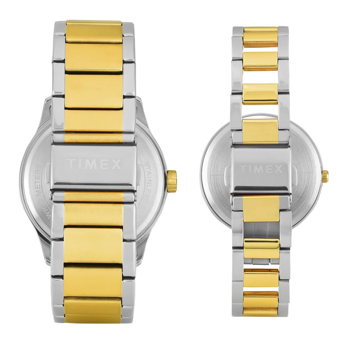 Timex Trendline Couple Quartz Cream Dial Analog Stainless Steel Watch TW00PR341