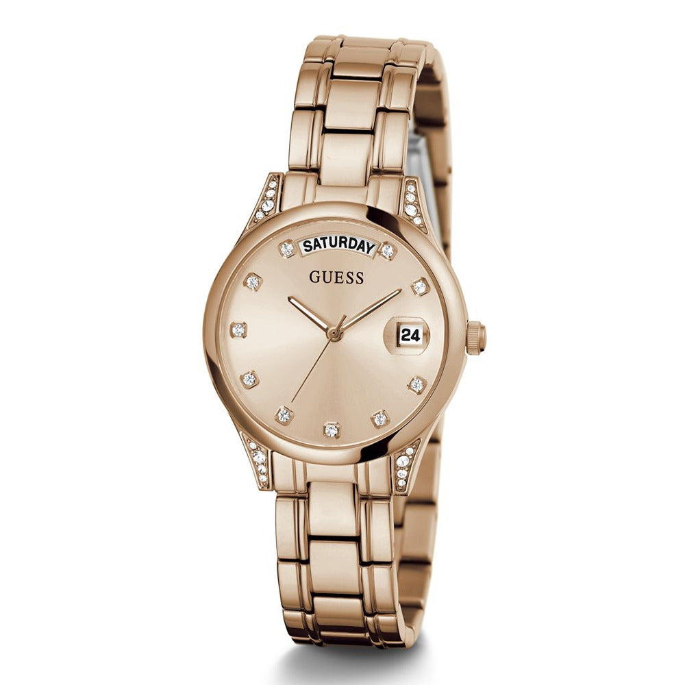 GUESS Mini Aura Rose Gold Dial Women Watch GW0385L3