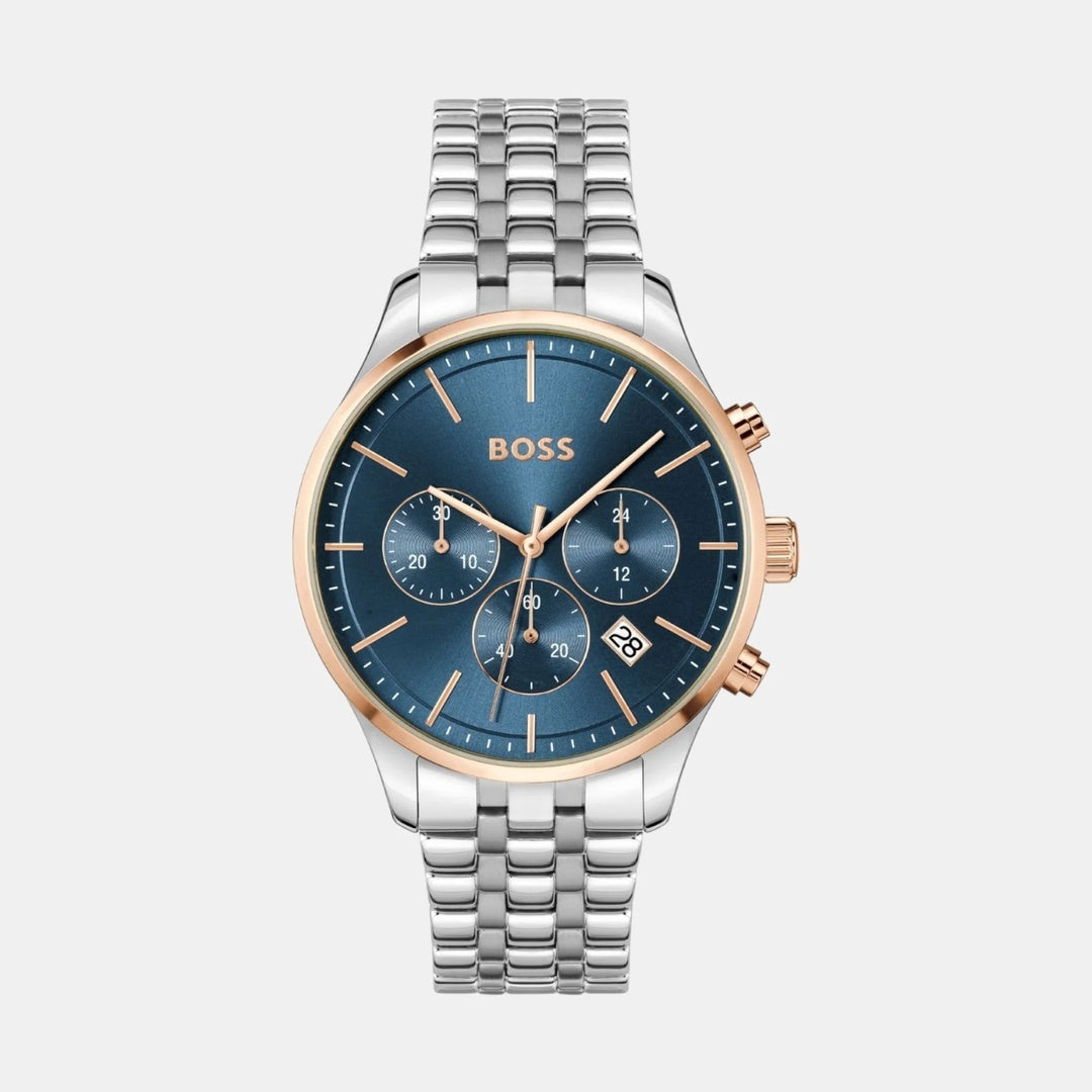 Boss Avery Men's Quartz Blue Dial Chronograph Stainless Steel Watch