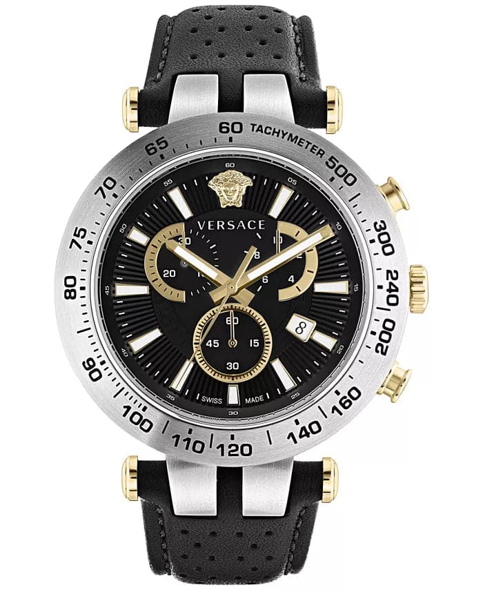 VERSACE Men's Swiss Chronograph Bold Black