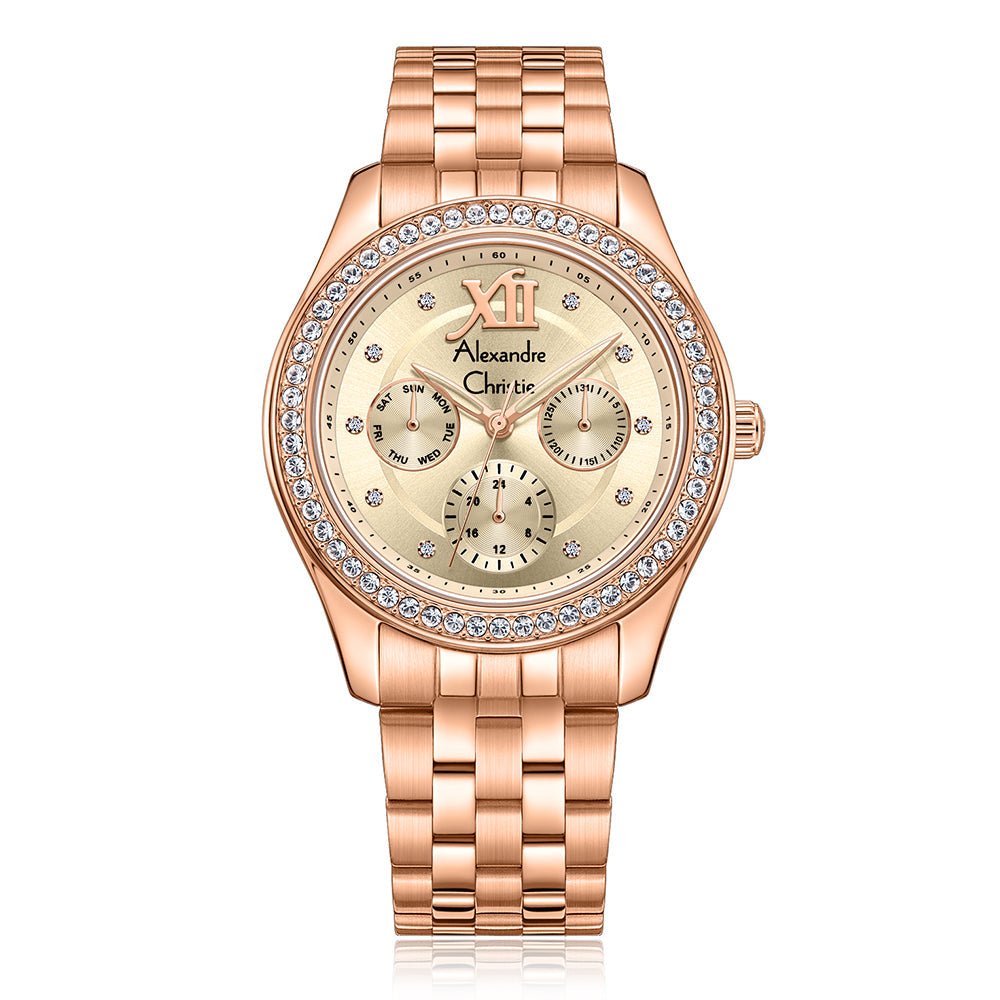Alexandre Christie,2496BFBRGLN, Women , Quartz Dial , 36mm,Rose Gold