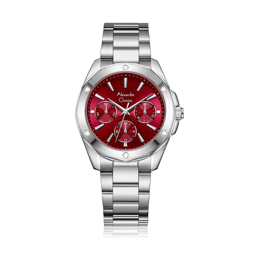 Alexandre Christie,2A72BFBSSRE, Women , Quartz Dial , 36mm,Red
