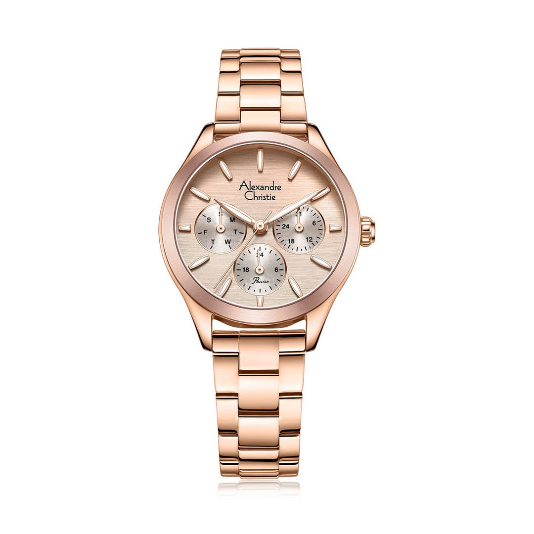 Alexandre Christie,2A93BFBRGPNRG, Women , Quartz Dial , 34mm,Rose Gold