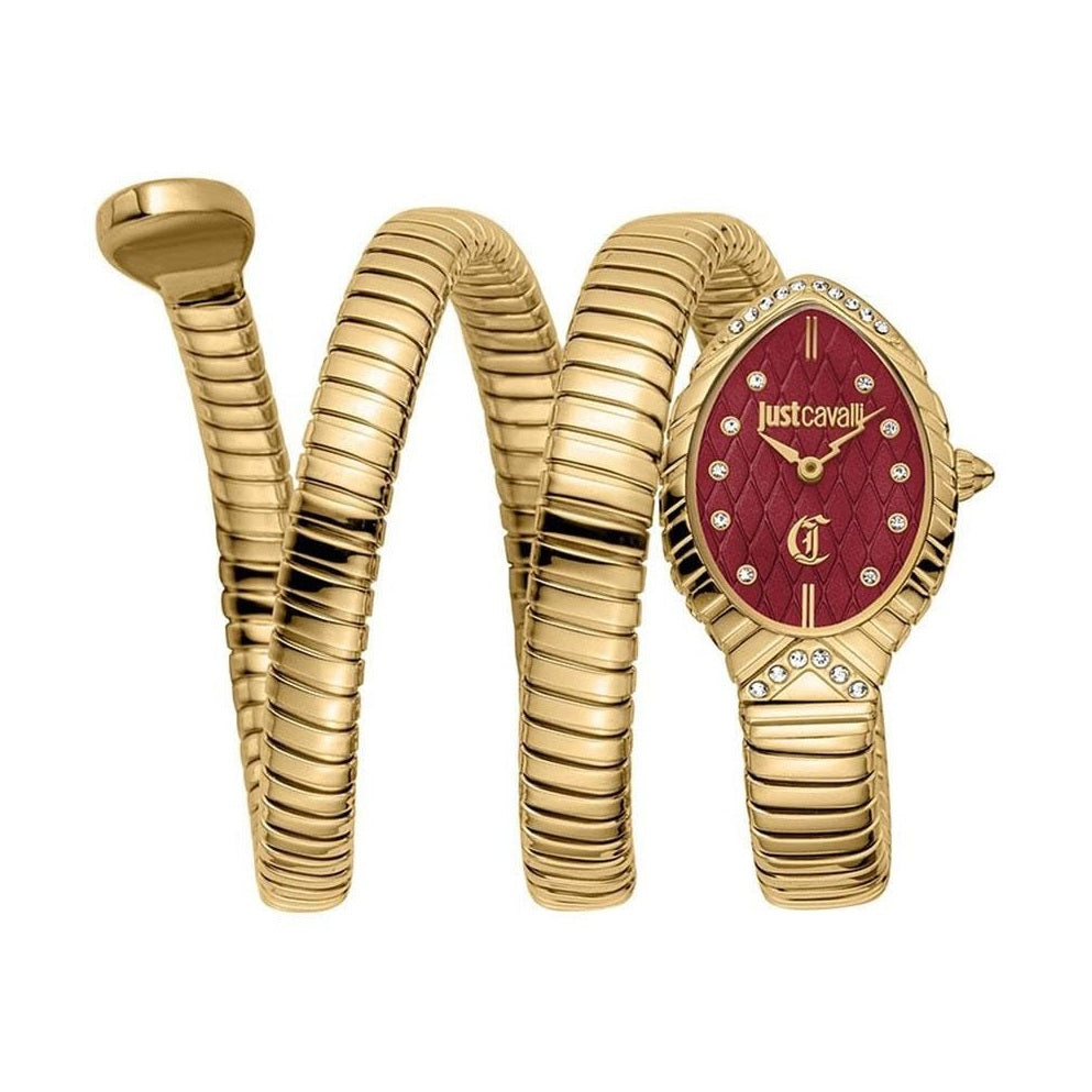 Just Cavalli JC1L323M0035 Women Analog Watch | Silver Stainless Steel Strap | Silver Dial | Quartz