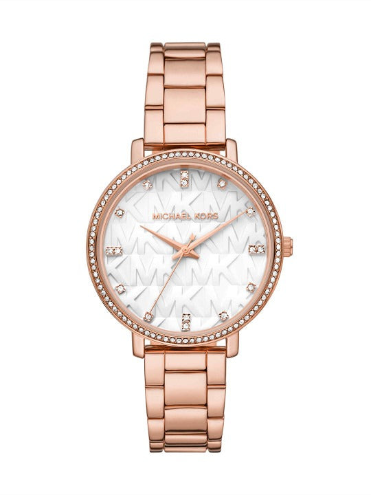 Michael Kors Pyper Women White Dial Analog Stainless Steel Watch MK4917