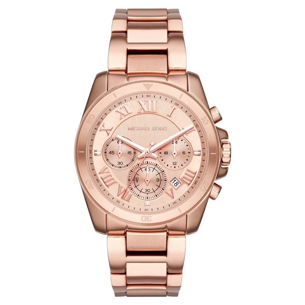 Michael Kors Brecken Women Quartz Rose Gold Dial Analog Stainless Steel Watch MK6367