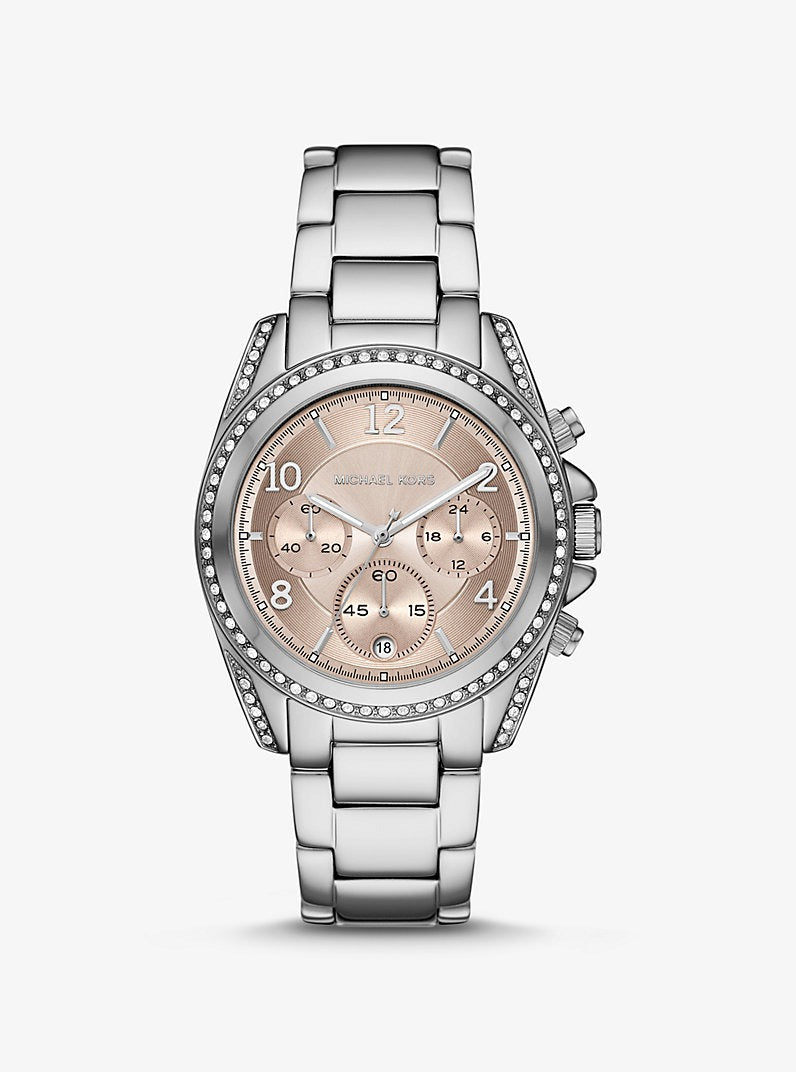 Michael Kors Blair Women Quartz Pink Dial Analog Stainless Steel Watch MK6558