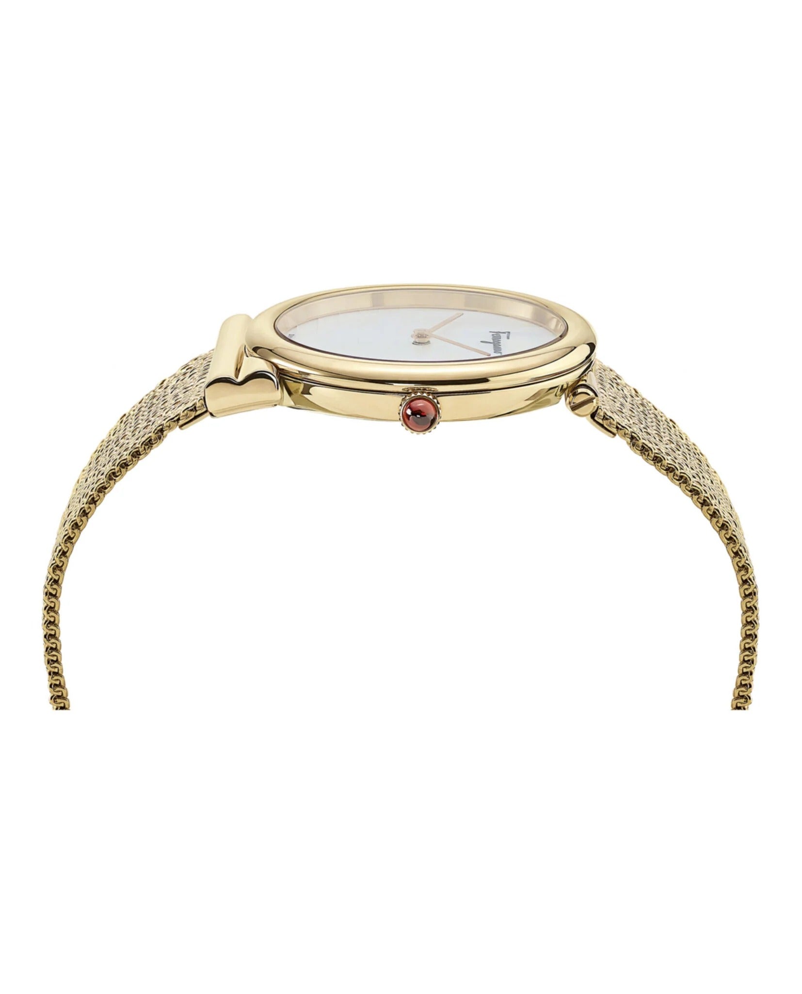 Salvatore Ferragamo Gancini Women's Quartz White Dial Analog Stainless Steel Watch SFIY00719