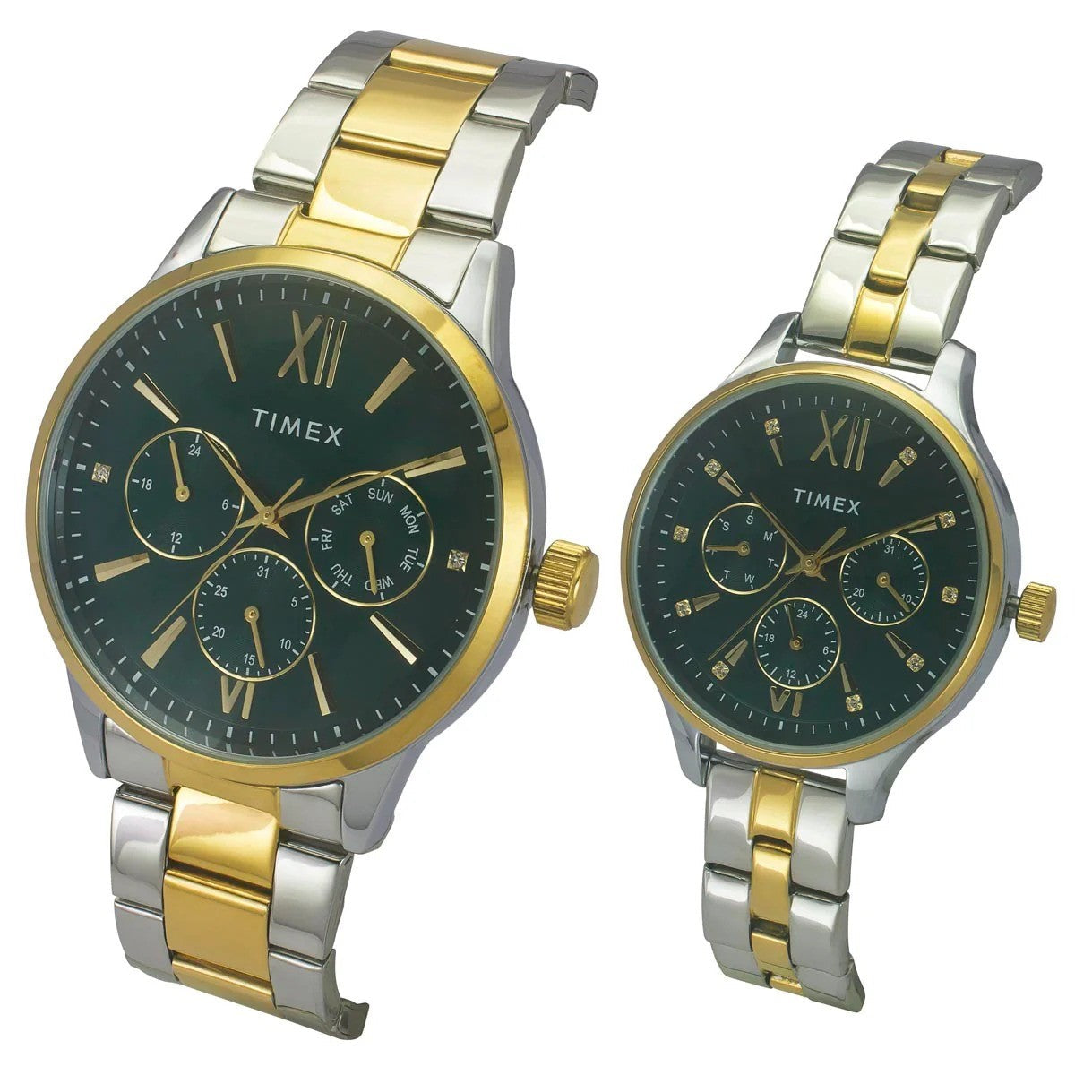 Timex Trend TW00PR315 Rose Gold Dial Couple Pair Watch