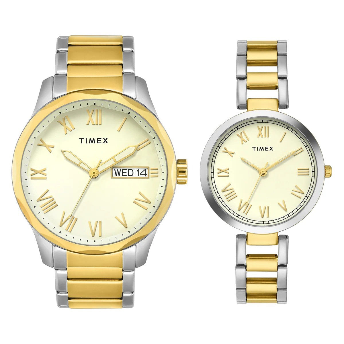 Timex Trend TW00PR341 Blue Dial Couple Pair Watch