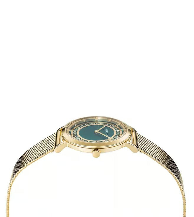 Versace Women Quartz Green Dial Analog Stainless Steel Watch VE3M00622