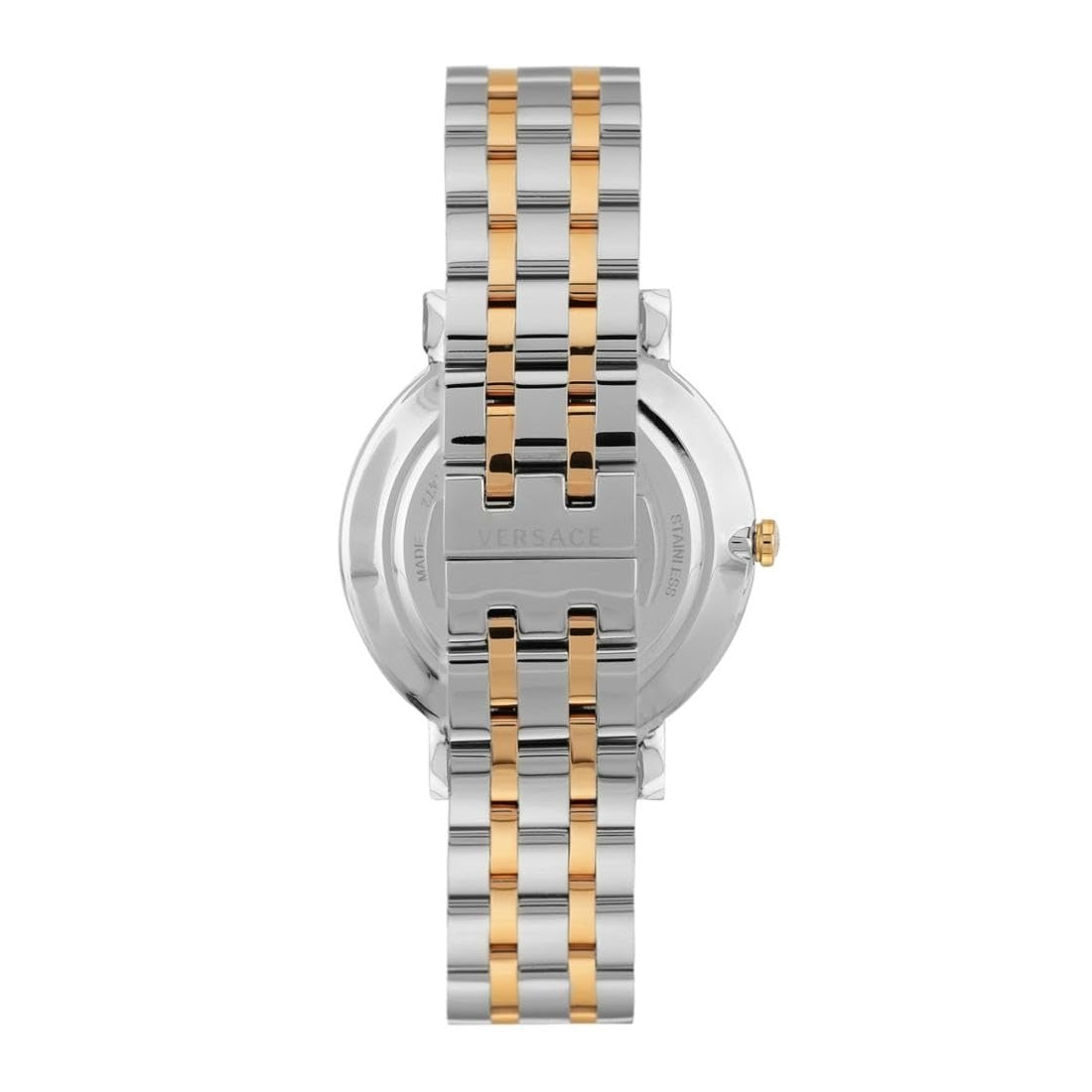 Versace V-Eternal Lady Silver Dual Tone Round Dial Analog Women Watch - VEJL01024