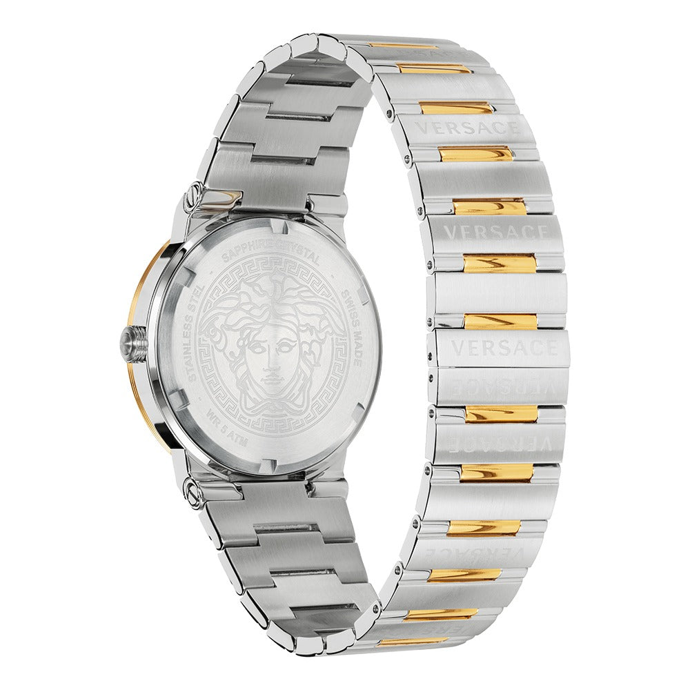 Versace Haute Men's Quartz White Dial Analog Stainless Steel Watch VEVI00320