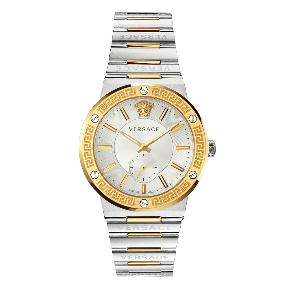 Versace Haute Men's Quartz White Dial Analog Stainless Steel Watch VEVI00320