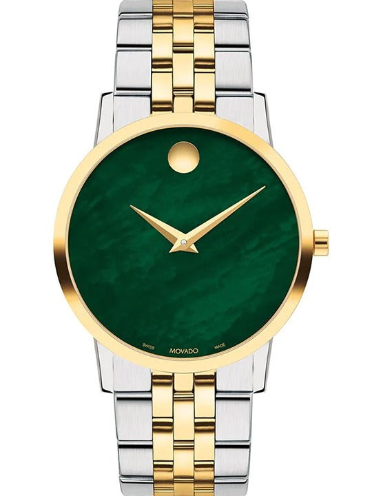 Museum Women Quartz Green Dial Analog Stainless Steel Watch 607631