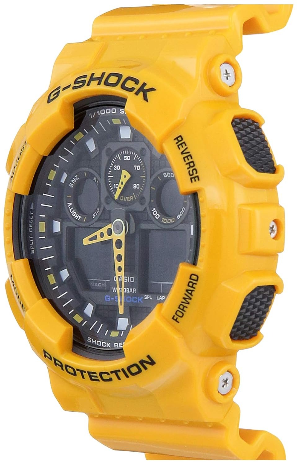 G-Shock Black Dial Resin Strap Analog-Digital Men's Watch GA-100A-9ADR