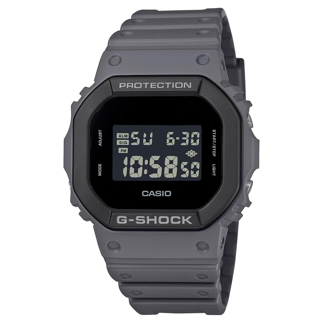G-Shock Grey White Dial Resin Strap Digital Men's Watch DW-5610UU-8DR