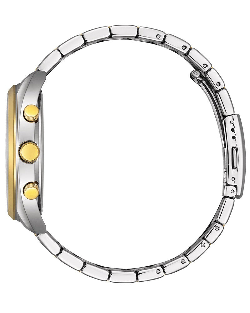 Citizen Men Quartz Black Dial Chronograph Stainless Steel Watch AN8214-55E