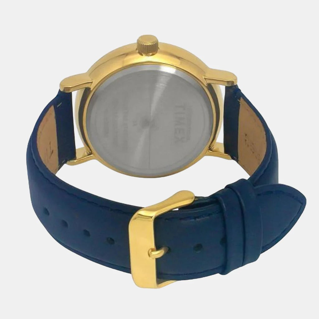 Timex Fashion Quartz Blue Dial Chronograph Leather Men's Watch TWEG20016