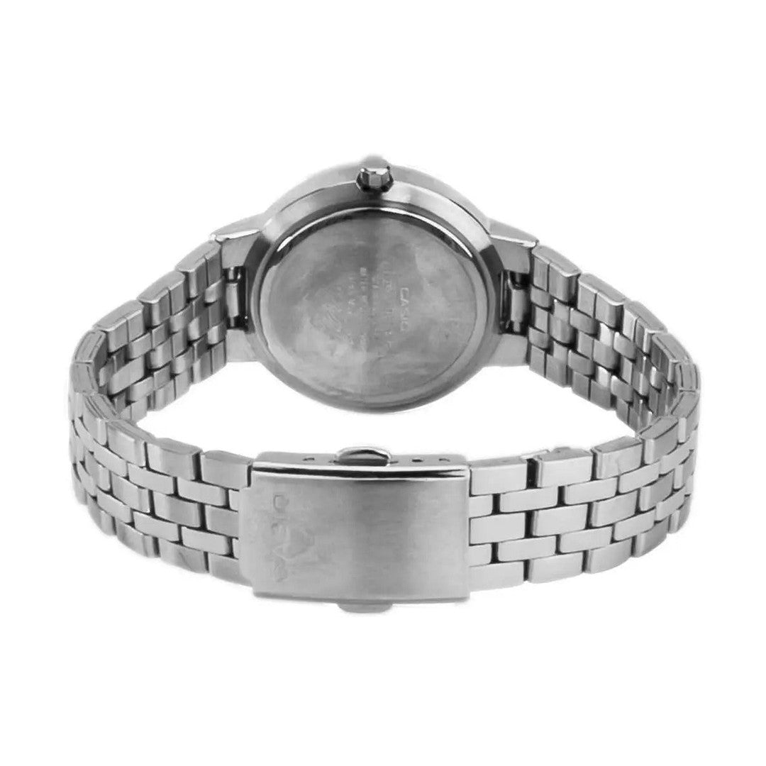 Casio Enticer Analog White Dial Silver Stainless Steel Women's Watch LTP-1318D 2AVDF