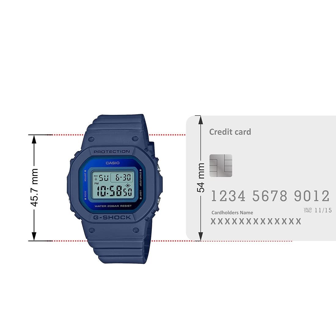G-Shock Women Resin Digital Blue Dial GMD-S5600-2DR