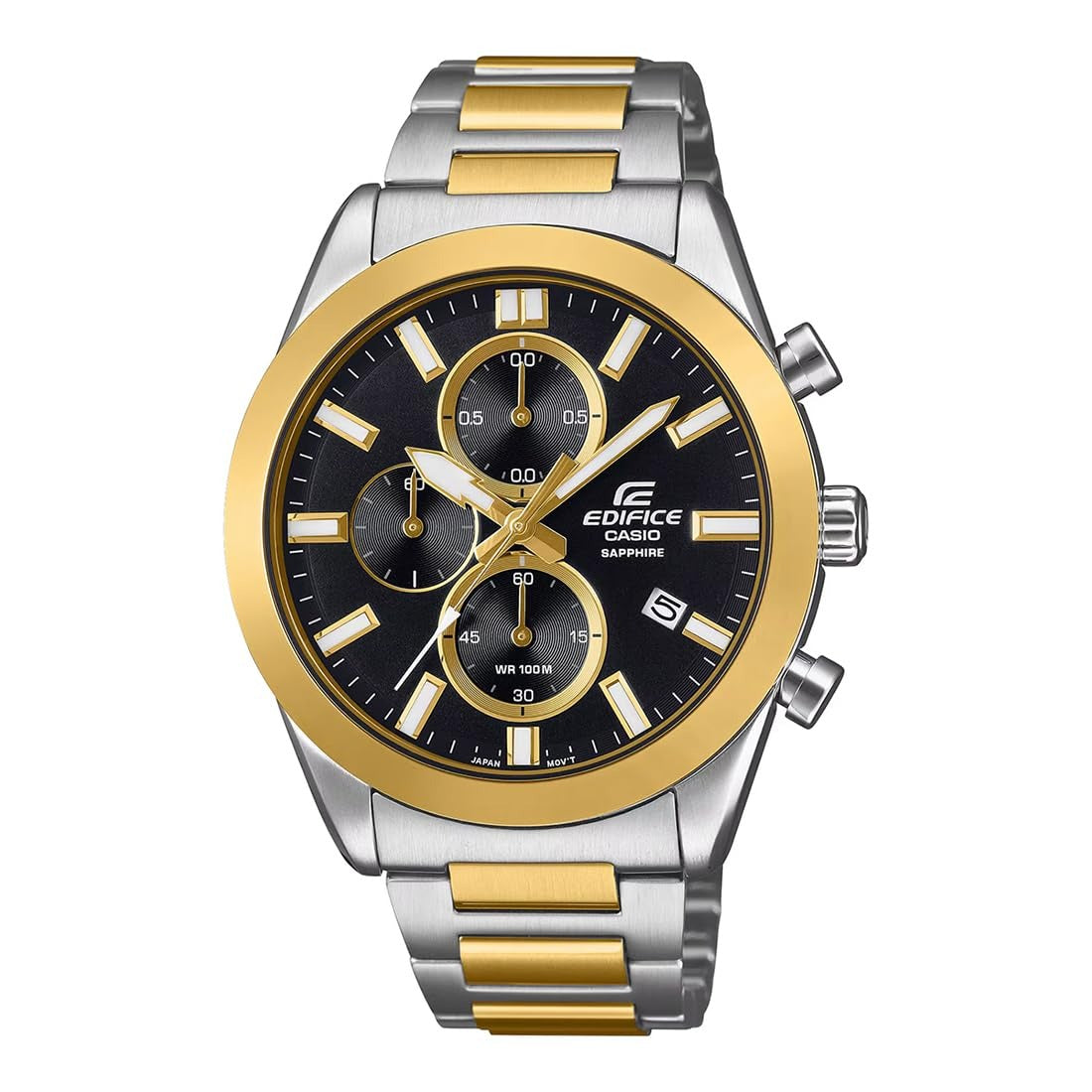 Casio Edifice Black Gold Dial Stainless Steel Analog-Digital Men's Watch EFB-710SG-1AVUDF