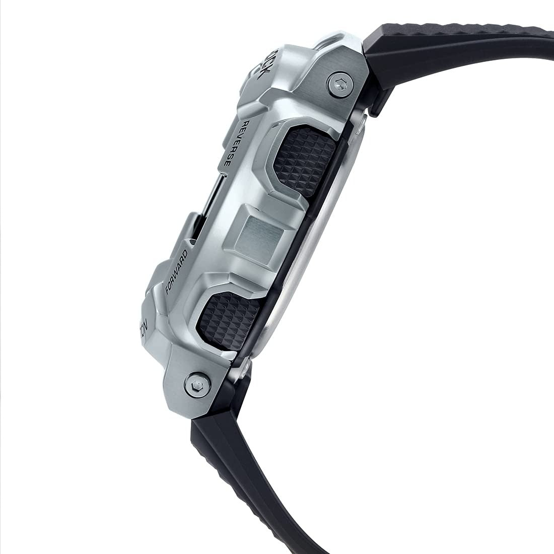 G-Shock Silver Metal Dial Black Resin Strap Analog-Digital Men's Watch GM-110-1ADR