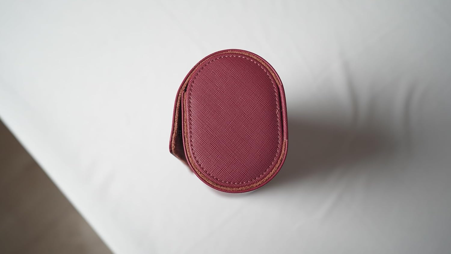 Luxury 3 Slot Leather Watch Roll Case – Premium Travel Watch Organizer for Men & Women – Cherry