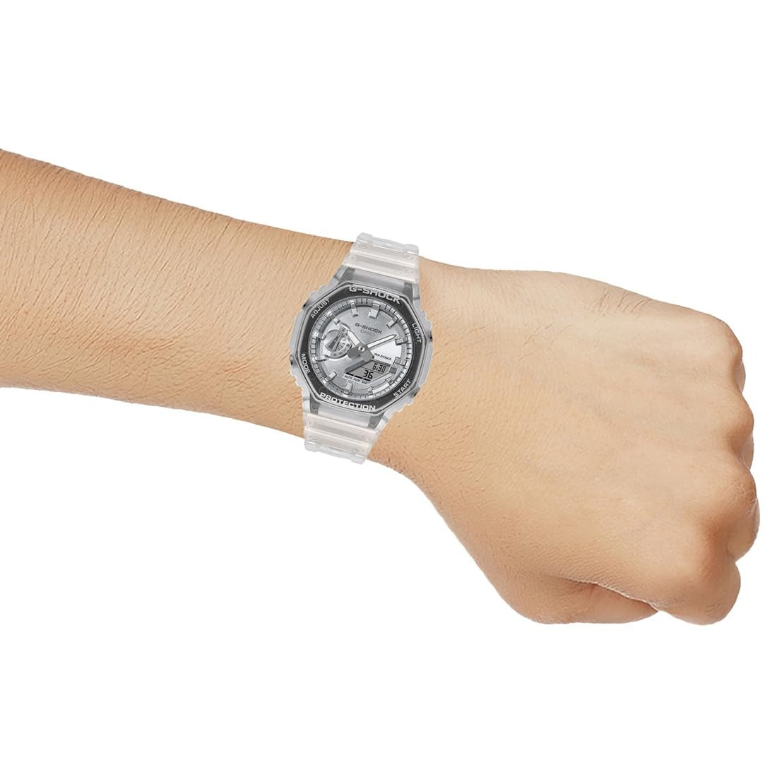 G-Shock Silver Dial Resin Strap Analog-Digital Men's Watch GA-2100BM-7A8DR